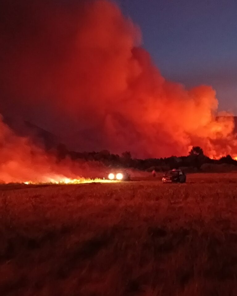 Пожар го зафати Паркот Езерани – се бара помош за спас на природното богатство
