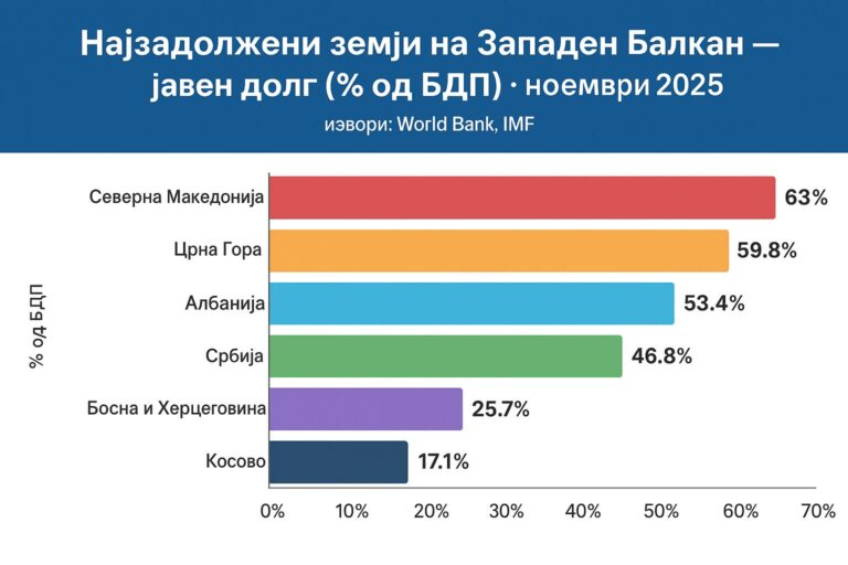Македонија најзадолжена земја на Западен Балкан