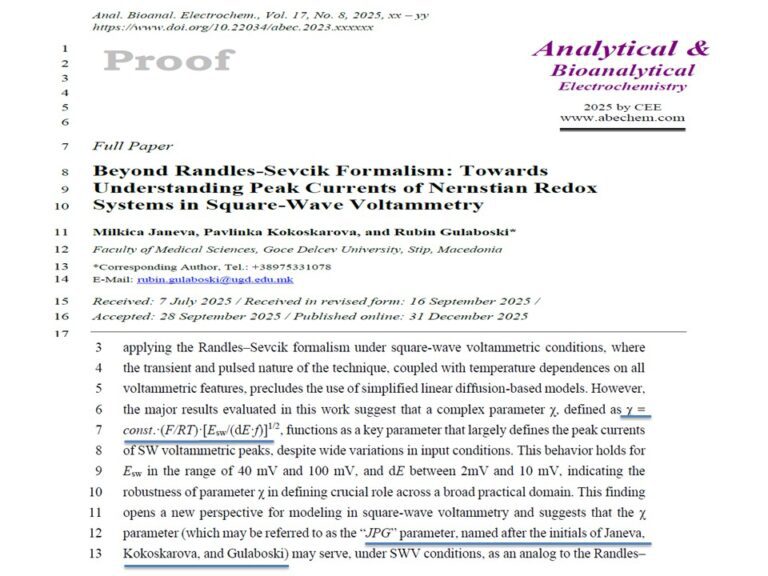 Историски момент за македонската наука: Нов хемиски параметар именуван по македонски научнички од УГД – Штип