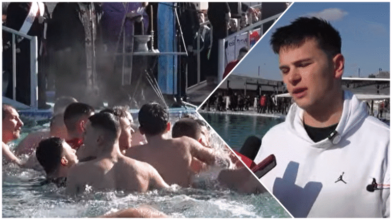 Јордан Ангелески, 18-годишниот гимназијалец го фати светиот крст за Водици во Прилеп