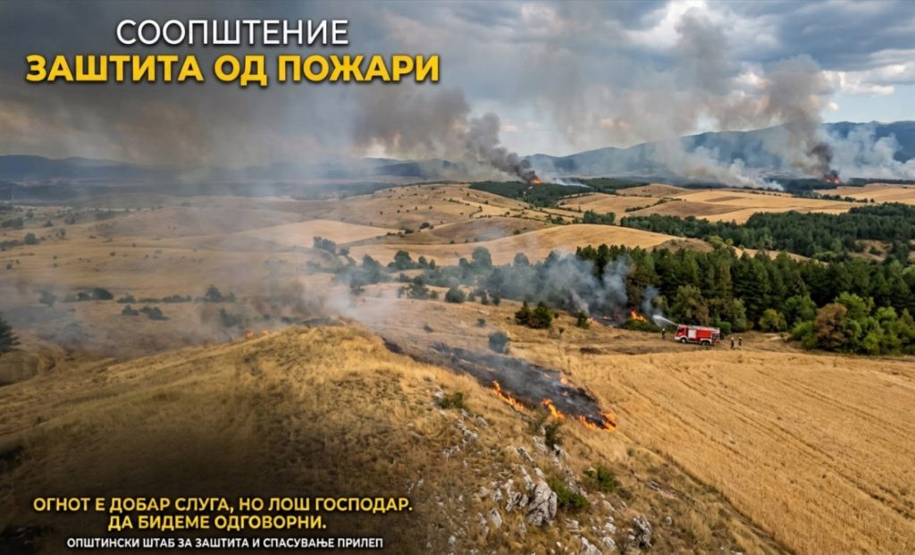 Општинскиот штаб за заштита и спасување од Прилеп со апел: Почитувајте ги мерките за спречување пожари
