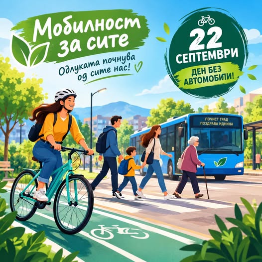 Европската недела на мобилност во Прилеп: „Мобилност за сите“ – одлуката почнува од сите нас